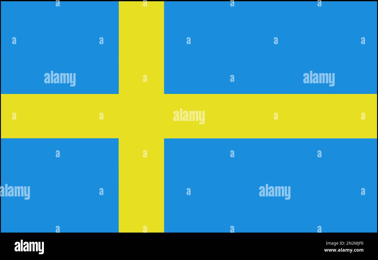 Fahne Flagge Schweden Sweden Stock Photo