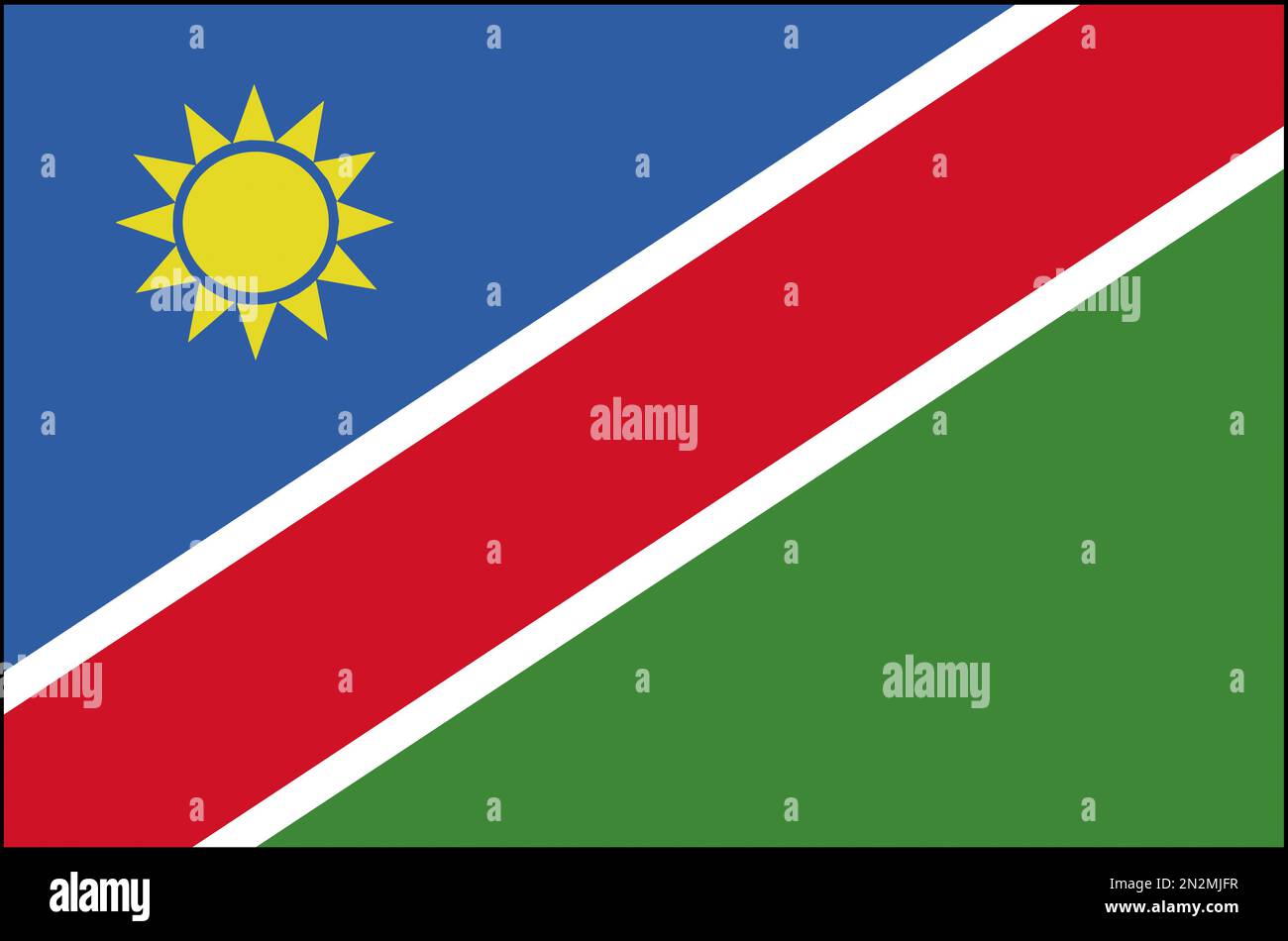 Nationalfahne Fahne Flagge Namibia Stock Photo