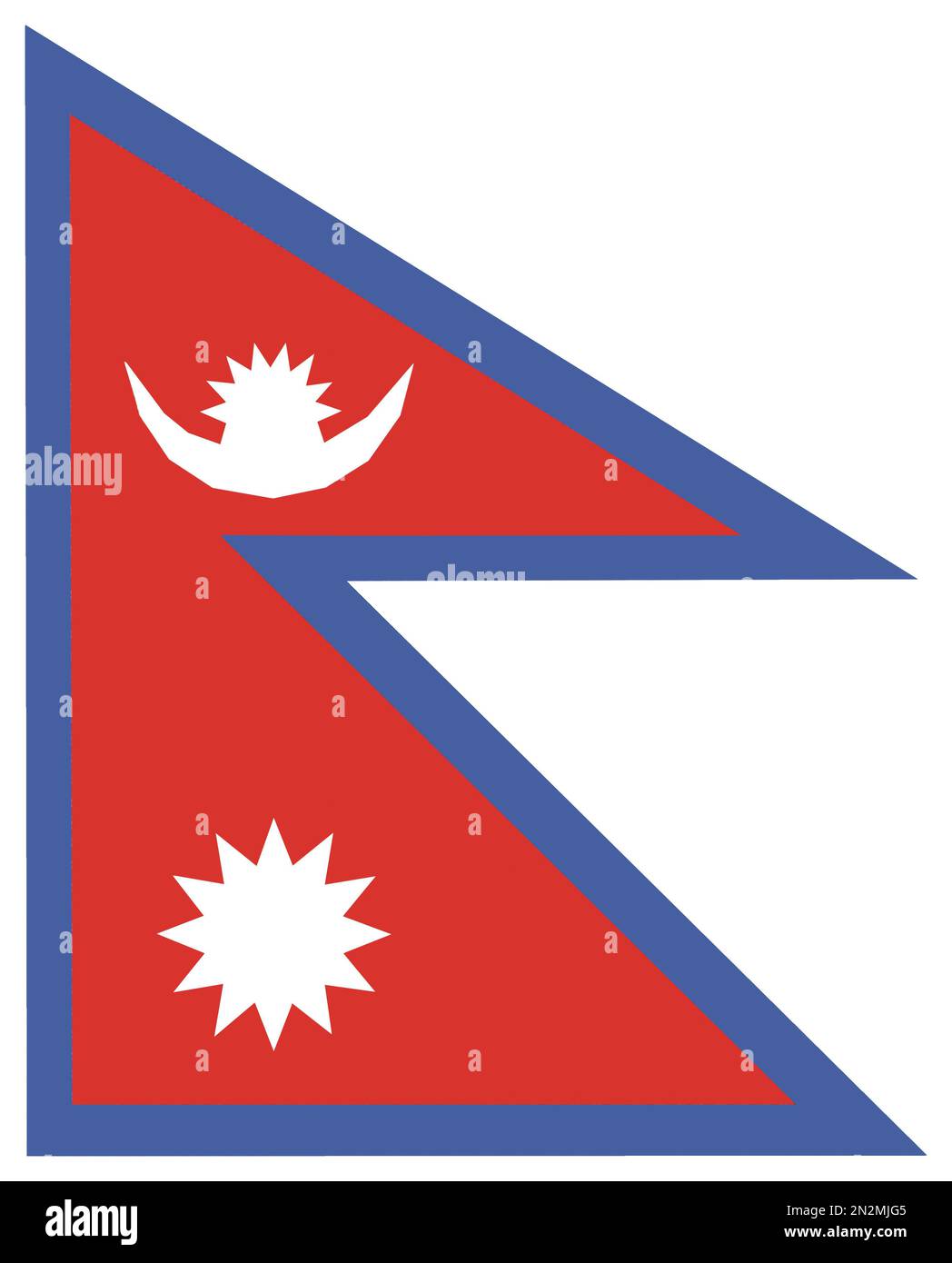 Flagge Fahne : Nepal Stock Photo