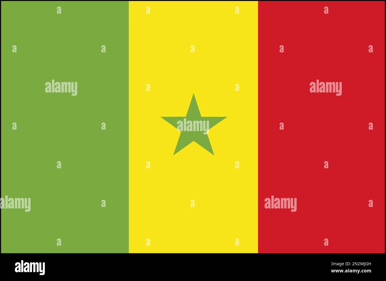 Flagge Fahne Nationalfahne Senegal Stock Photo