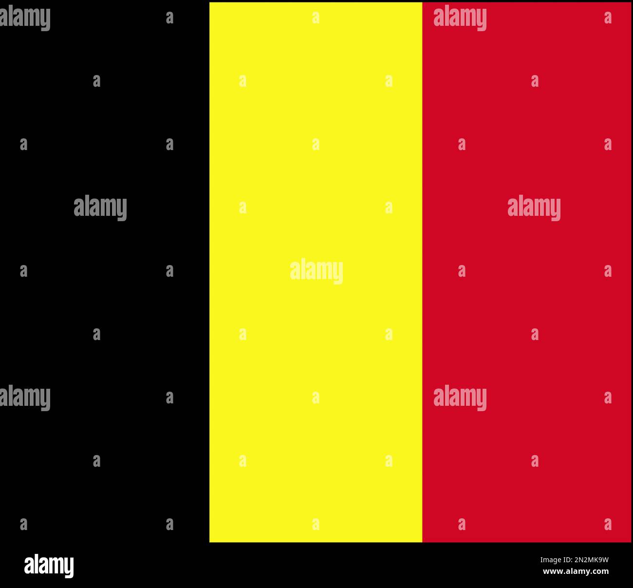 Fahne Flagge Belgien Stock Photo