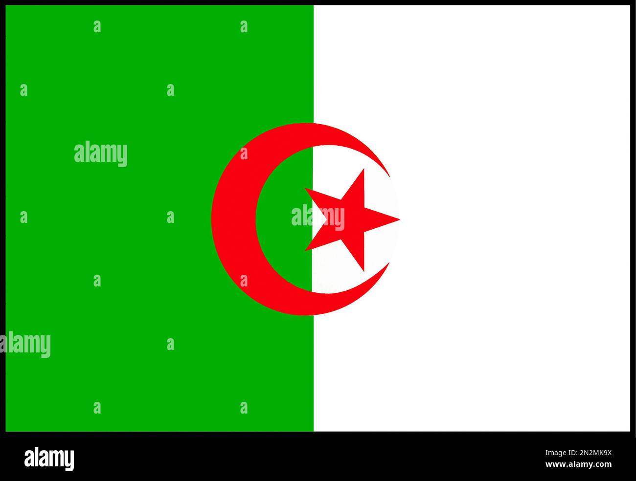 Flagge Fahne : Algerien Stock Photo