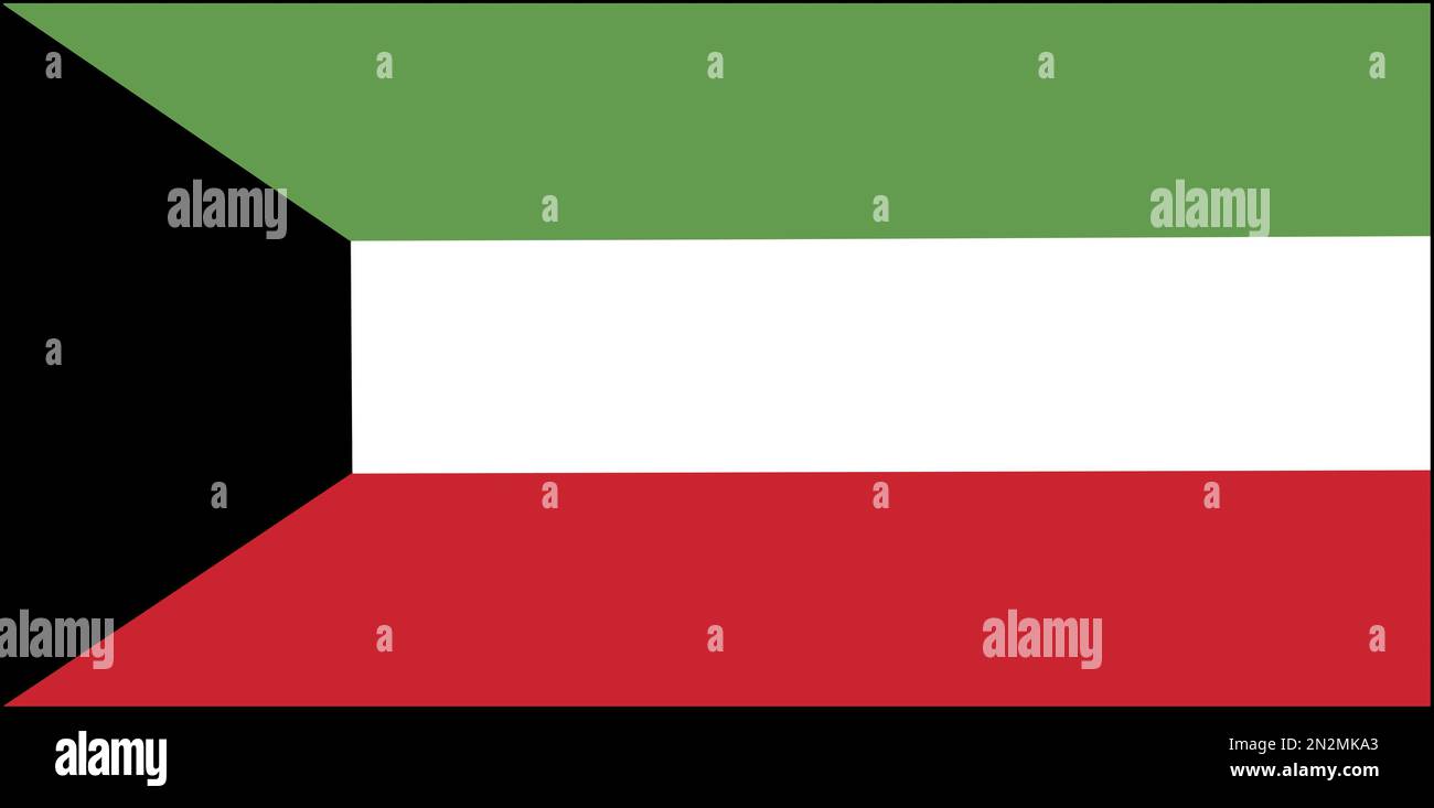 Fahne Flagge Kuwait Stock Photo