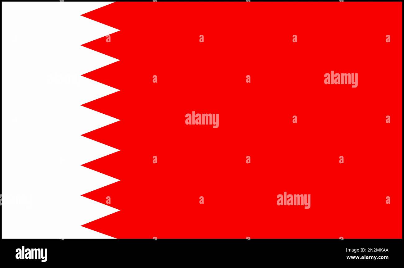 Flagge Fahne : Bahrein Stock Photo