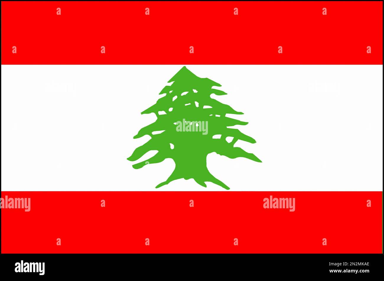 Fahne Flagge Libanon Stock Photo