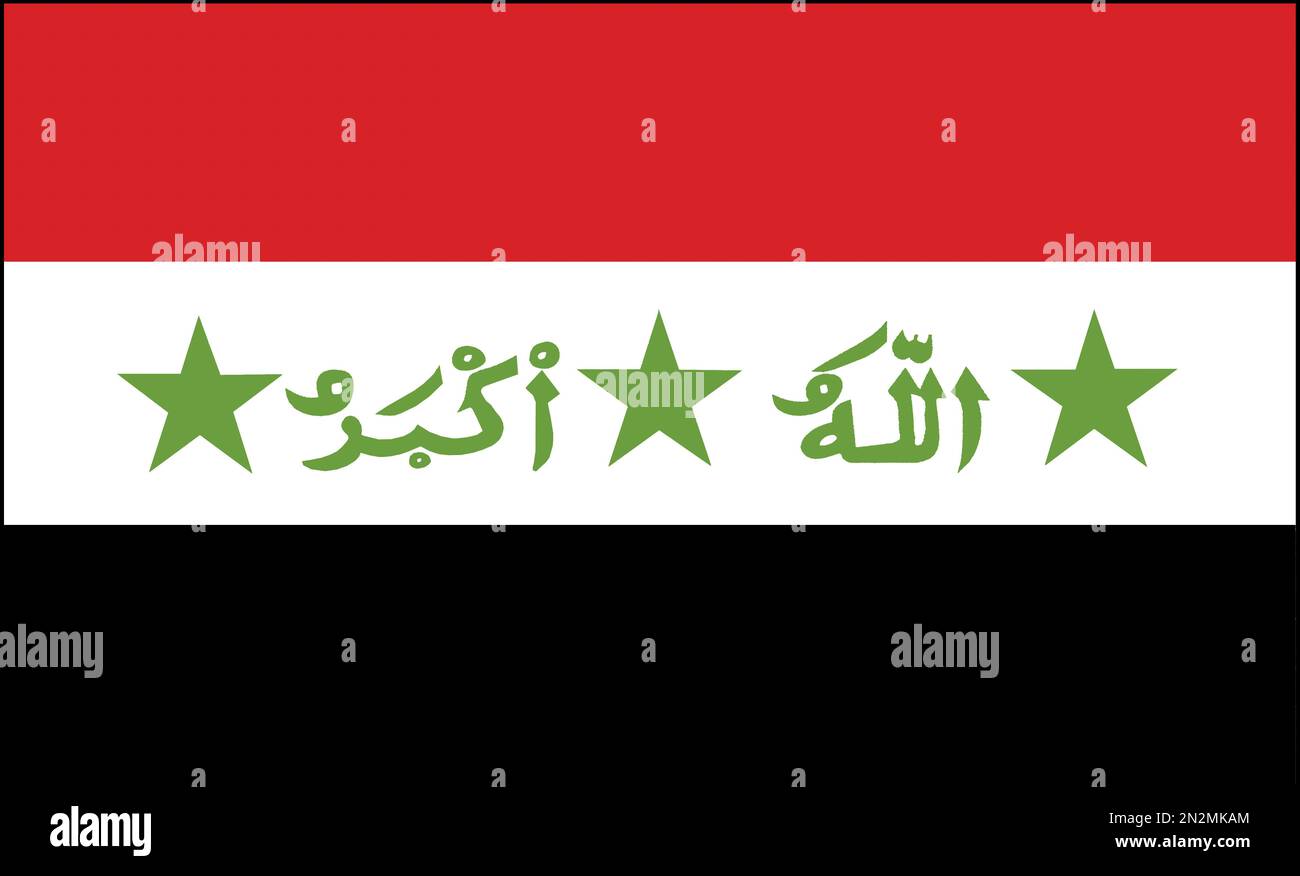 Flagge Wappen Fahne Nationalfahne Nationalflagge Irak (alt Stock Photo -  Alamy