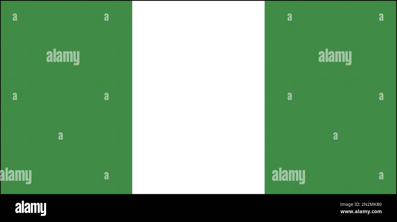 Flagge Fahne Nationalfahne Nigeria Stock Photo