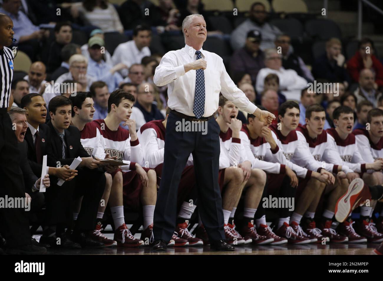 Lafayette head coach Fran O'Hanlon watches as his team plays against ...