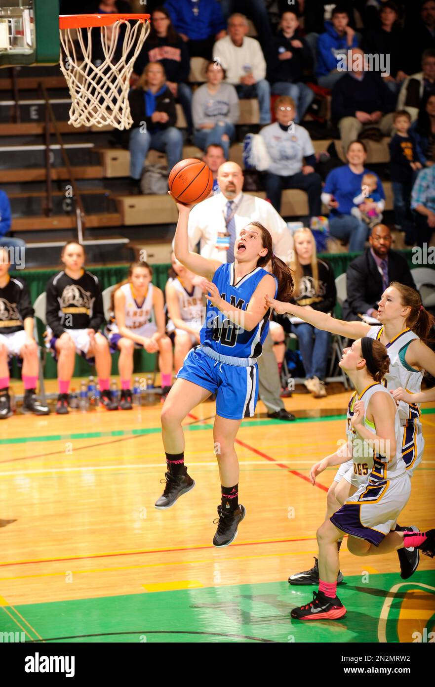 Heuvelton's Tori Rockefeller (10) scores against South Kortright in the