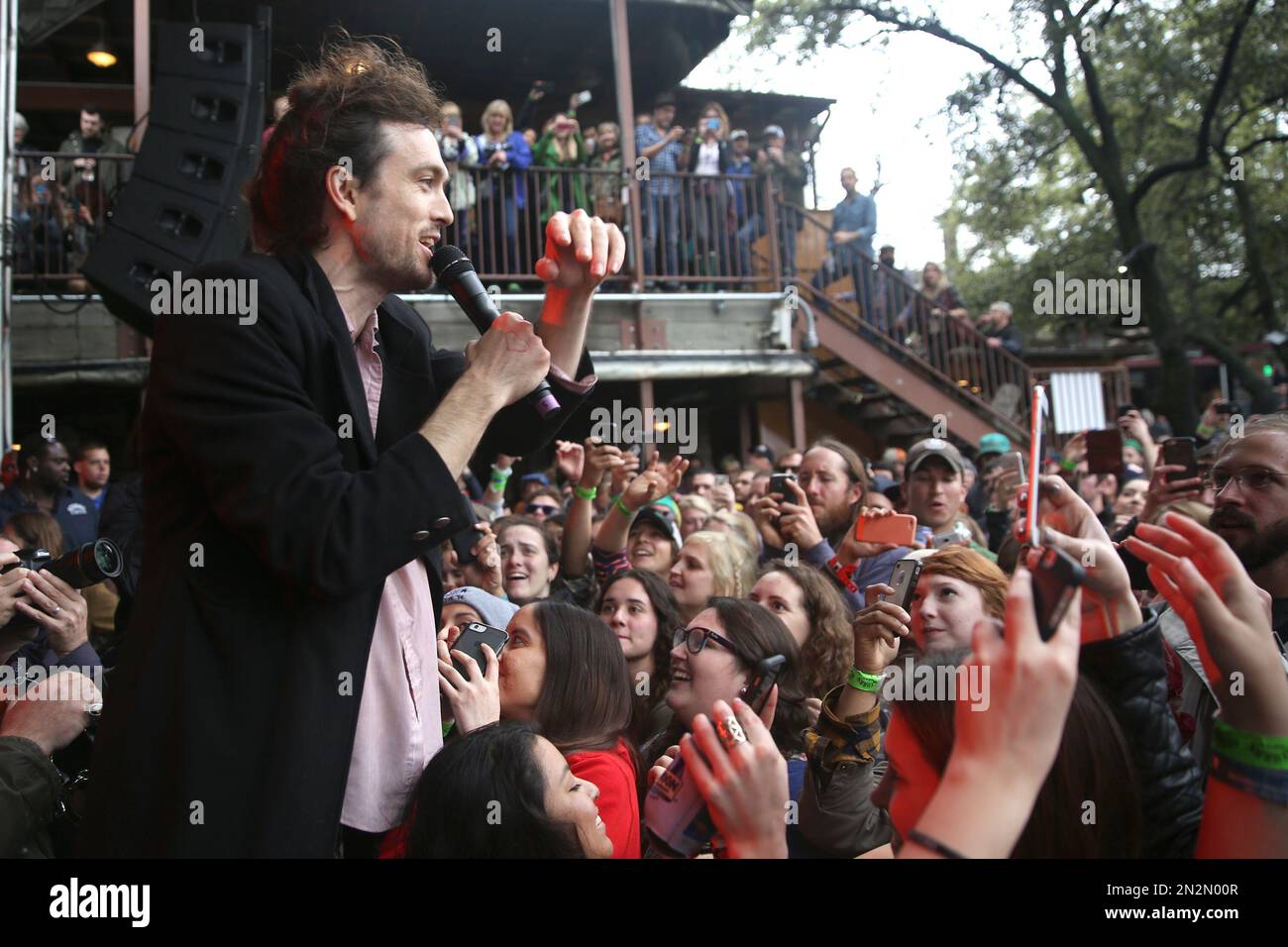 Alex Ebert of Edward Sharpe and the Magnetic Zeros performs at the