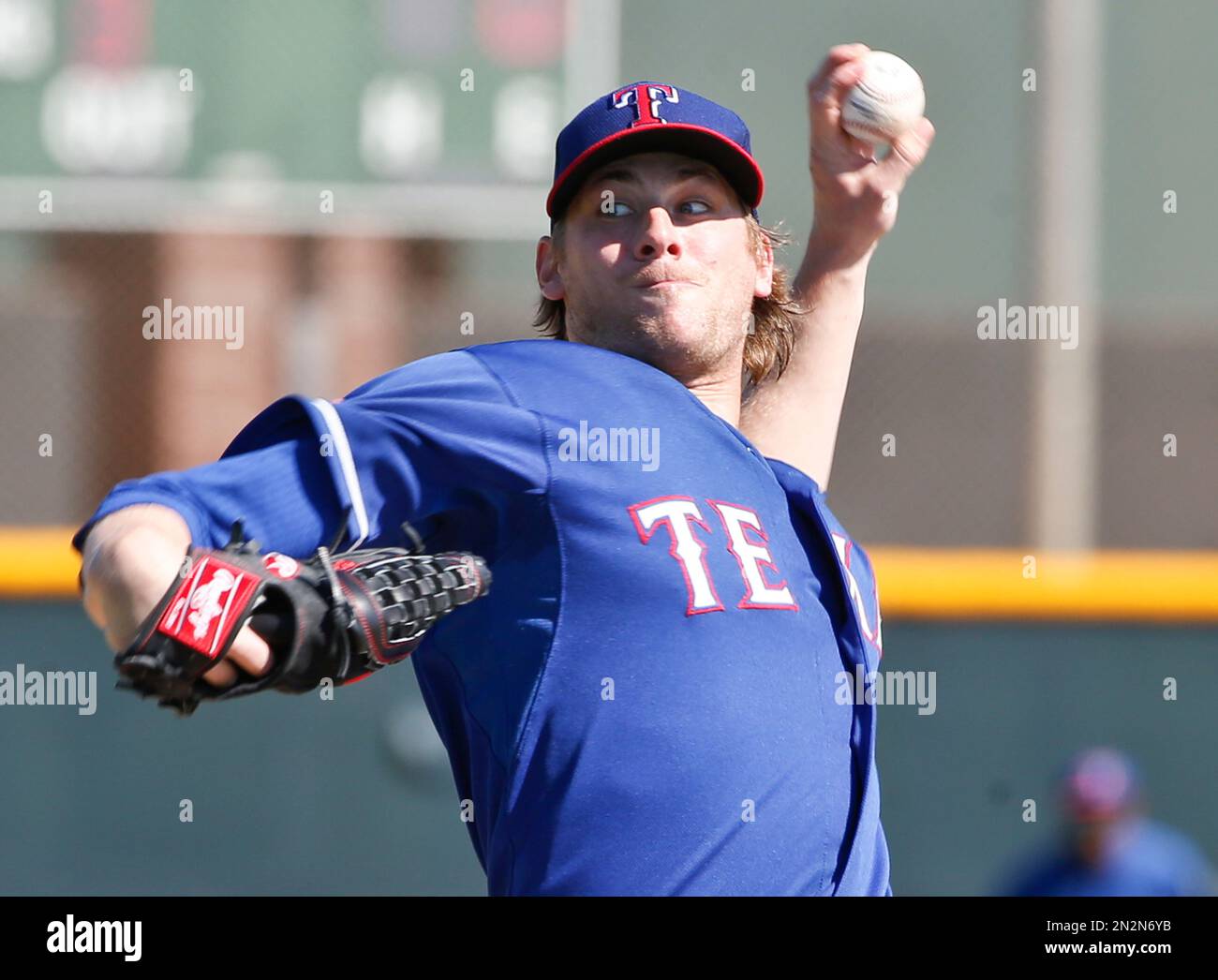 Texas Rangers Relief Pitcher Ross Detwiler Works In A Intrasquad Game 