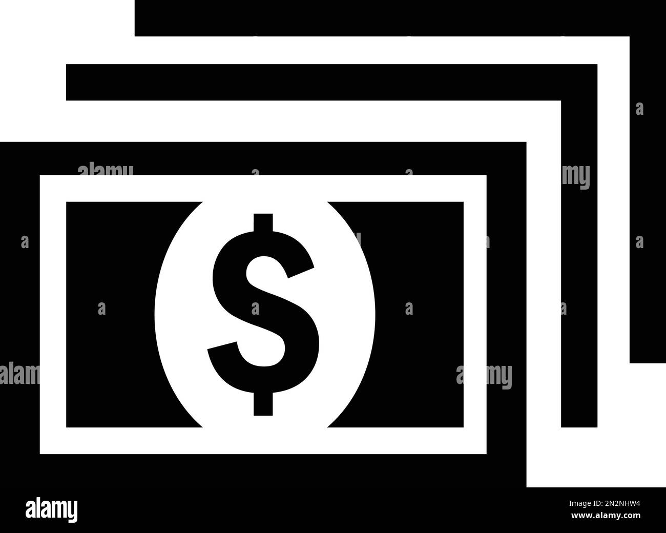 Dollar Money or currency stack icon vector. Cash payment symbol Stock Vector