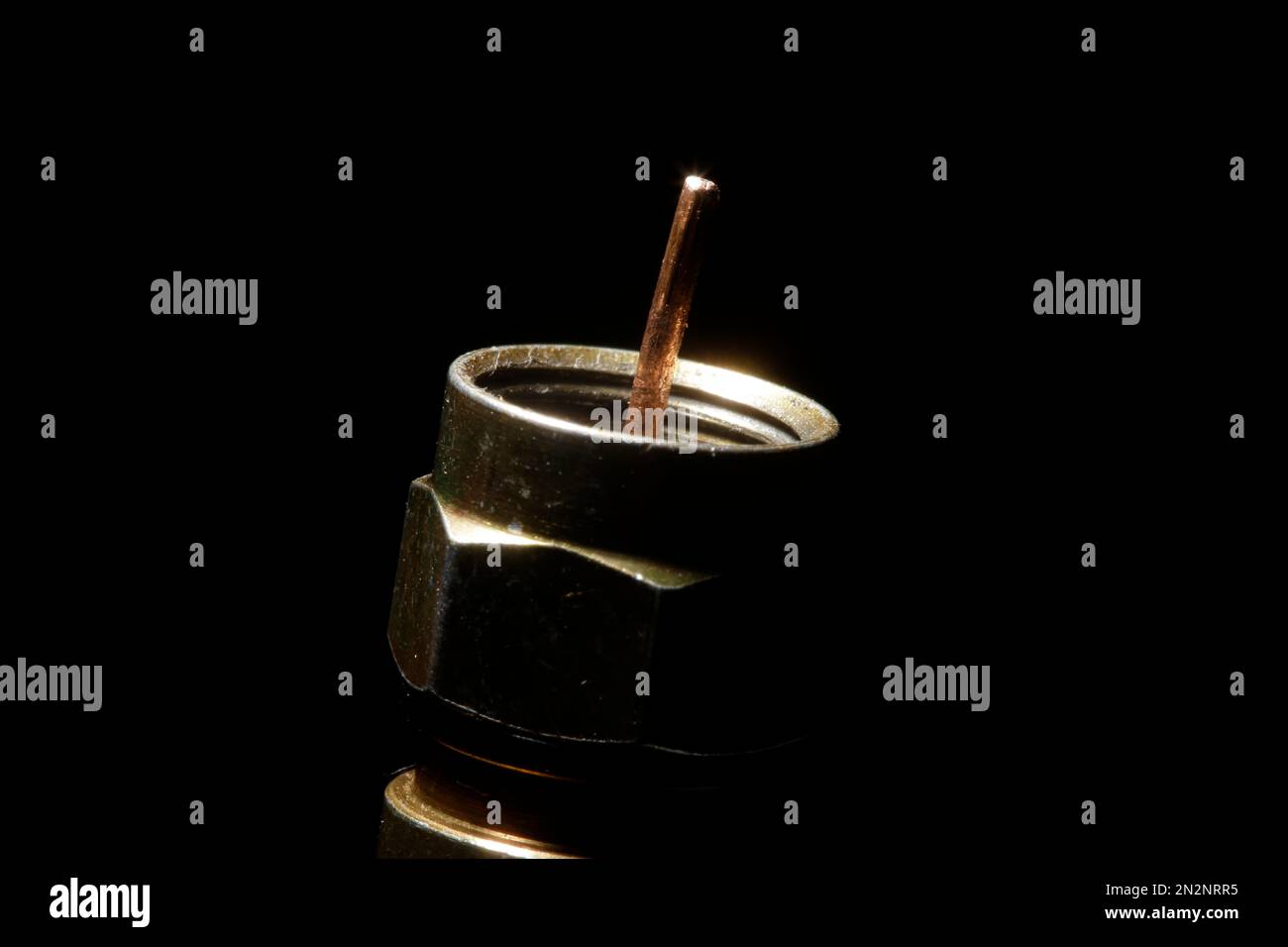 This Wednesday, March 18, 2015 photo shows a coaxial cable in