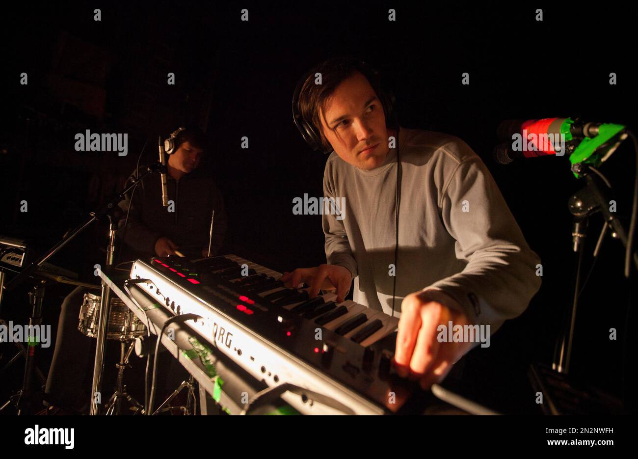 Band members of Chicago based Finley Knight perform at the “Insidious