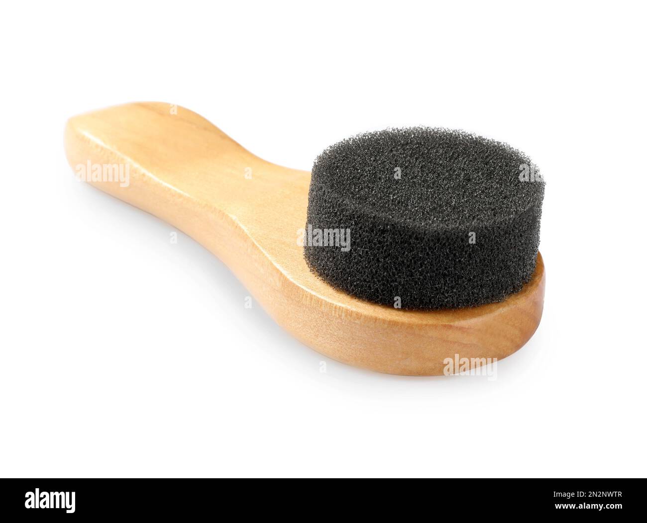 Shoe sponge isolated on white. Footwear shine item Stock Photo - Alamy