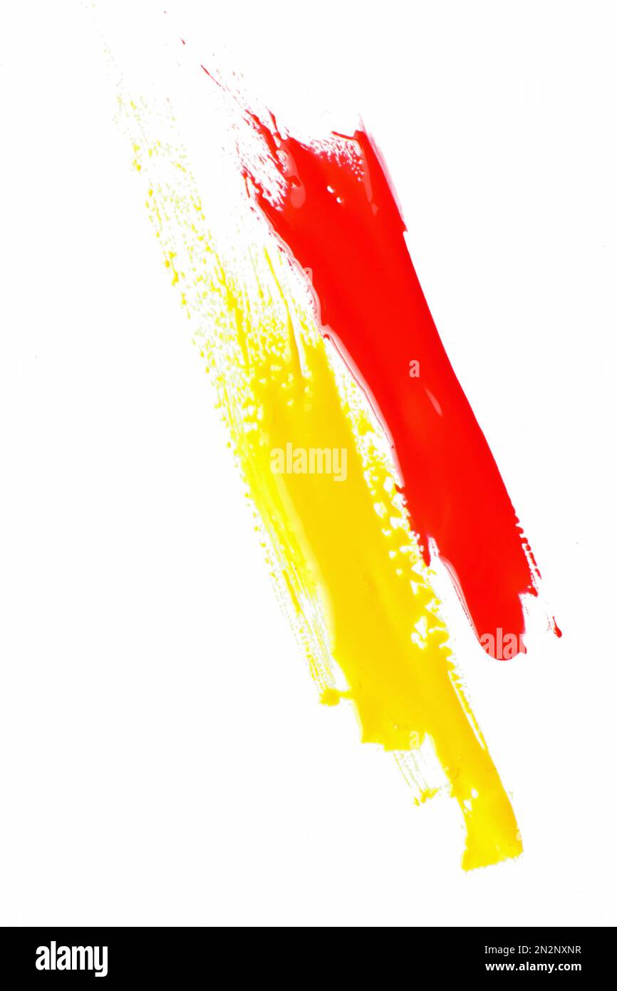 Modern abstract paint, bright red and yellow color Stock Photo - Alamy
