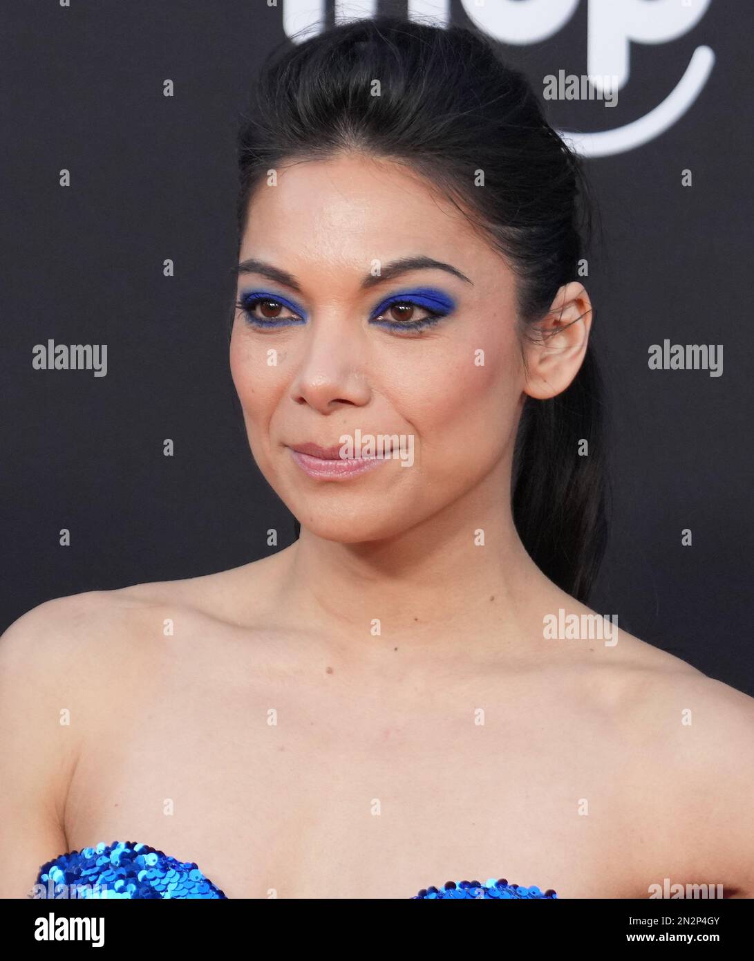 Westwood, CA US, February 6, 2023. Ginger Gonzaga arrives at the Marvel