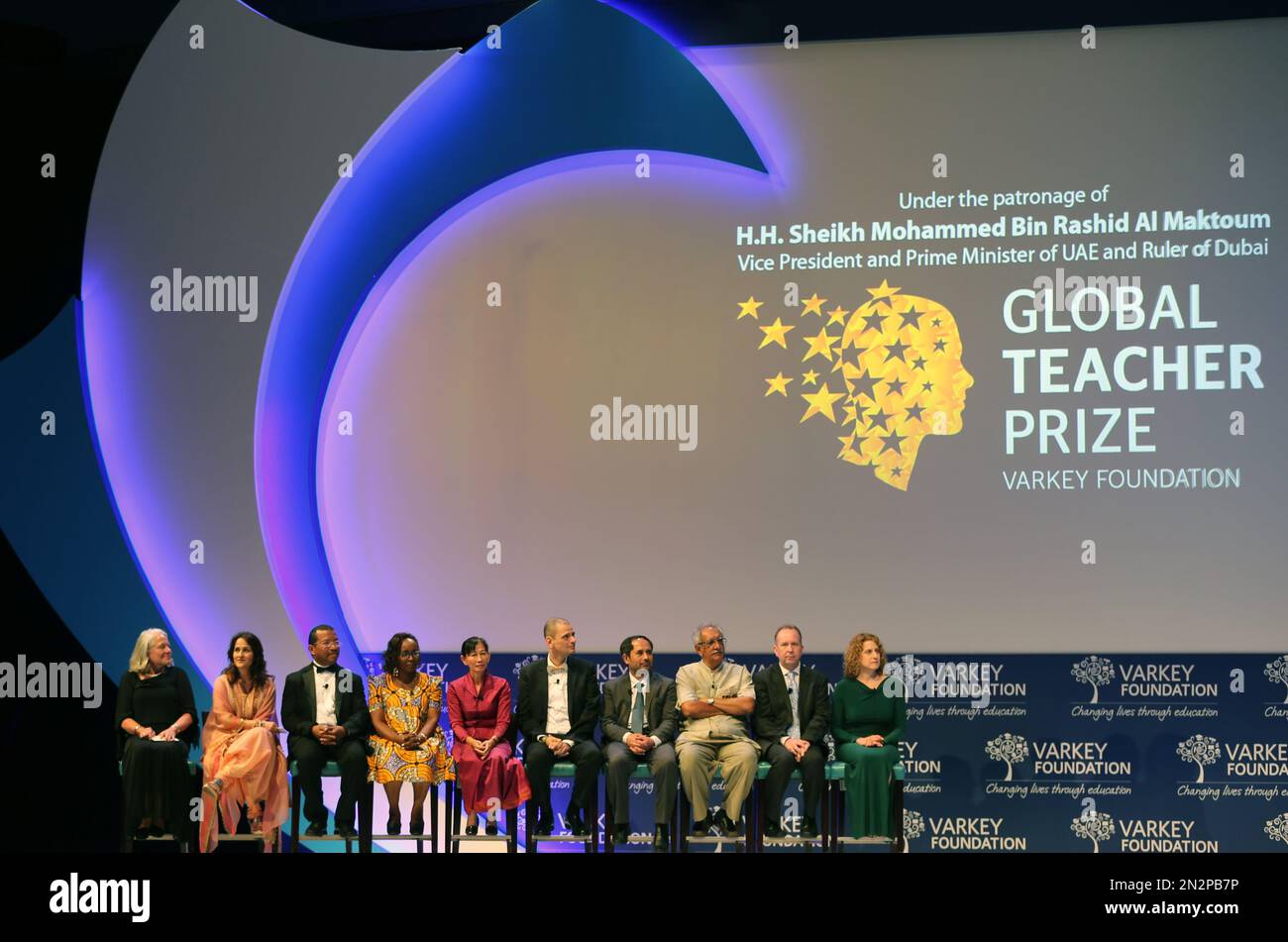 Nancie Atwell, a teacher from Southport, Maine, U.S., 1st left, and the