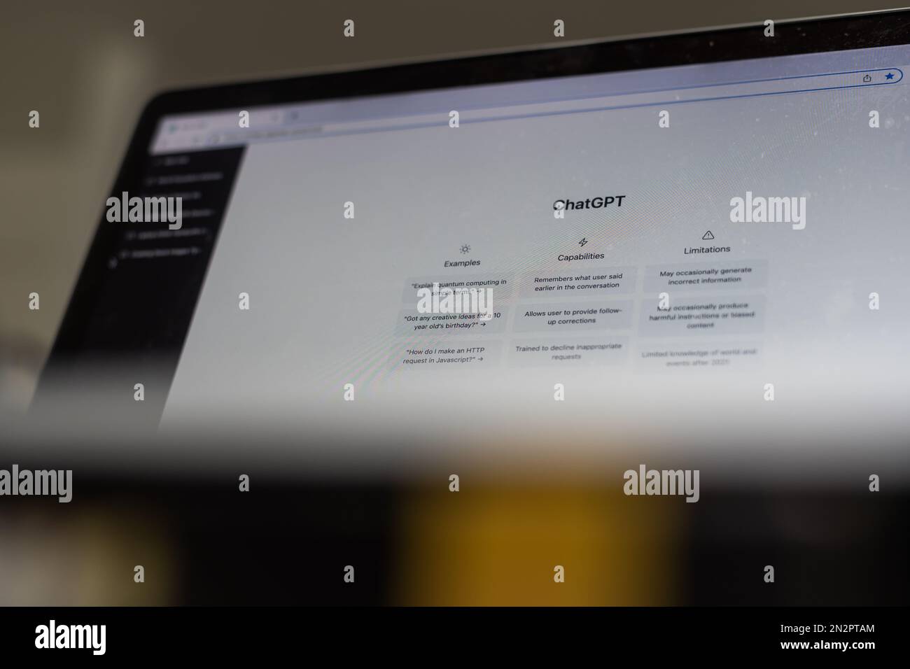ChatGPT chat bot screen seen on smartphone and laptop display with Chat ...