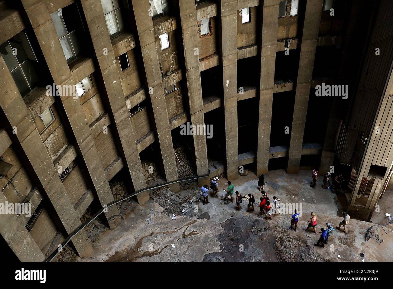 This photo taken Saturday, Jan. 24. 2015 a group of tourists visits the 54story Ponte Tower