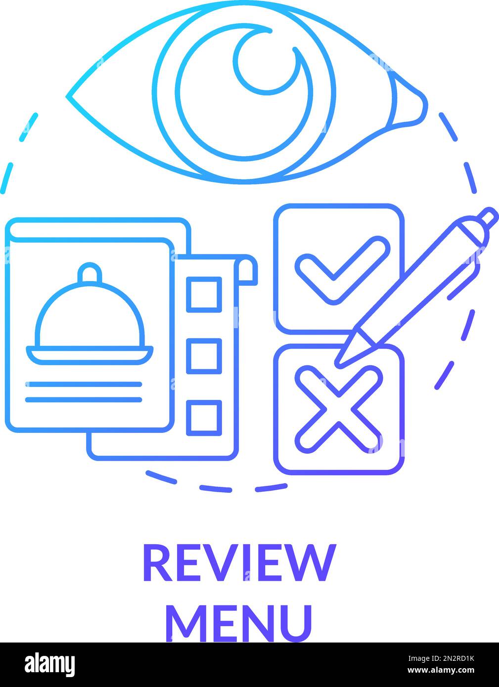 Review menu blue gradient concept icon Stock Vector Image & Art - Alamy
