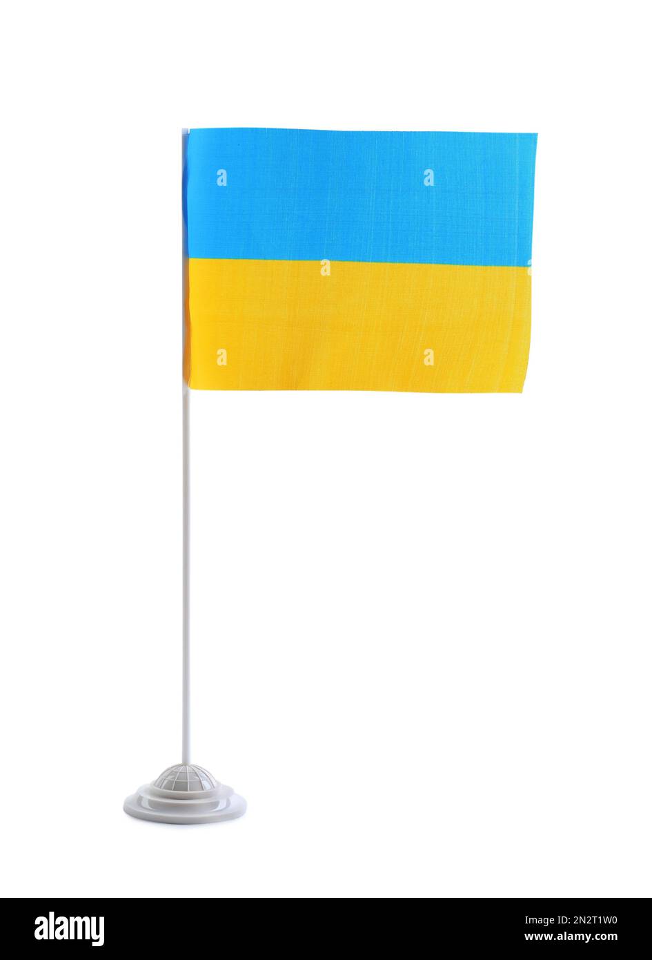 National flag of Ukraine isolated on white Stock Photo