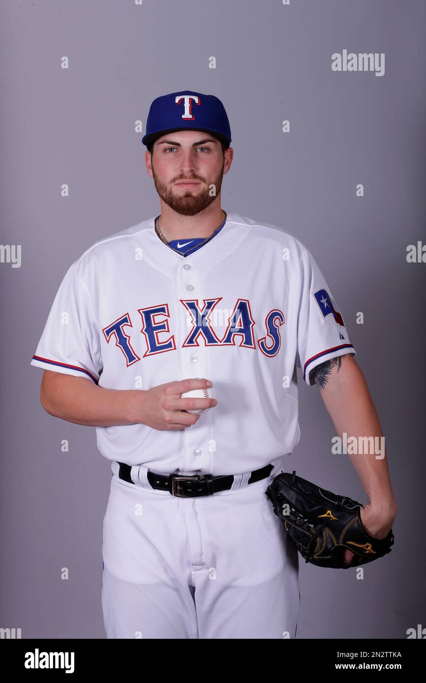 This is a 2015 photo of Alec Asher of the Texas Rangers baseball team
