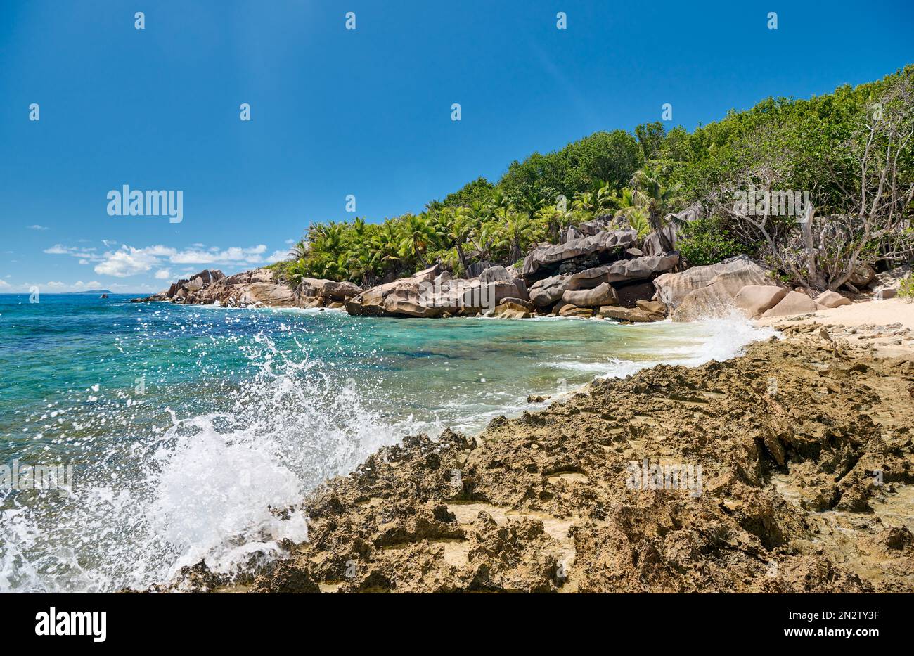 Grand L'anse, La Digue, Seychelles Stock Photo - Alamy