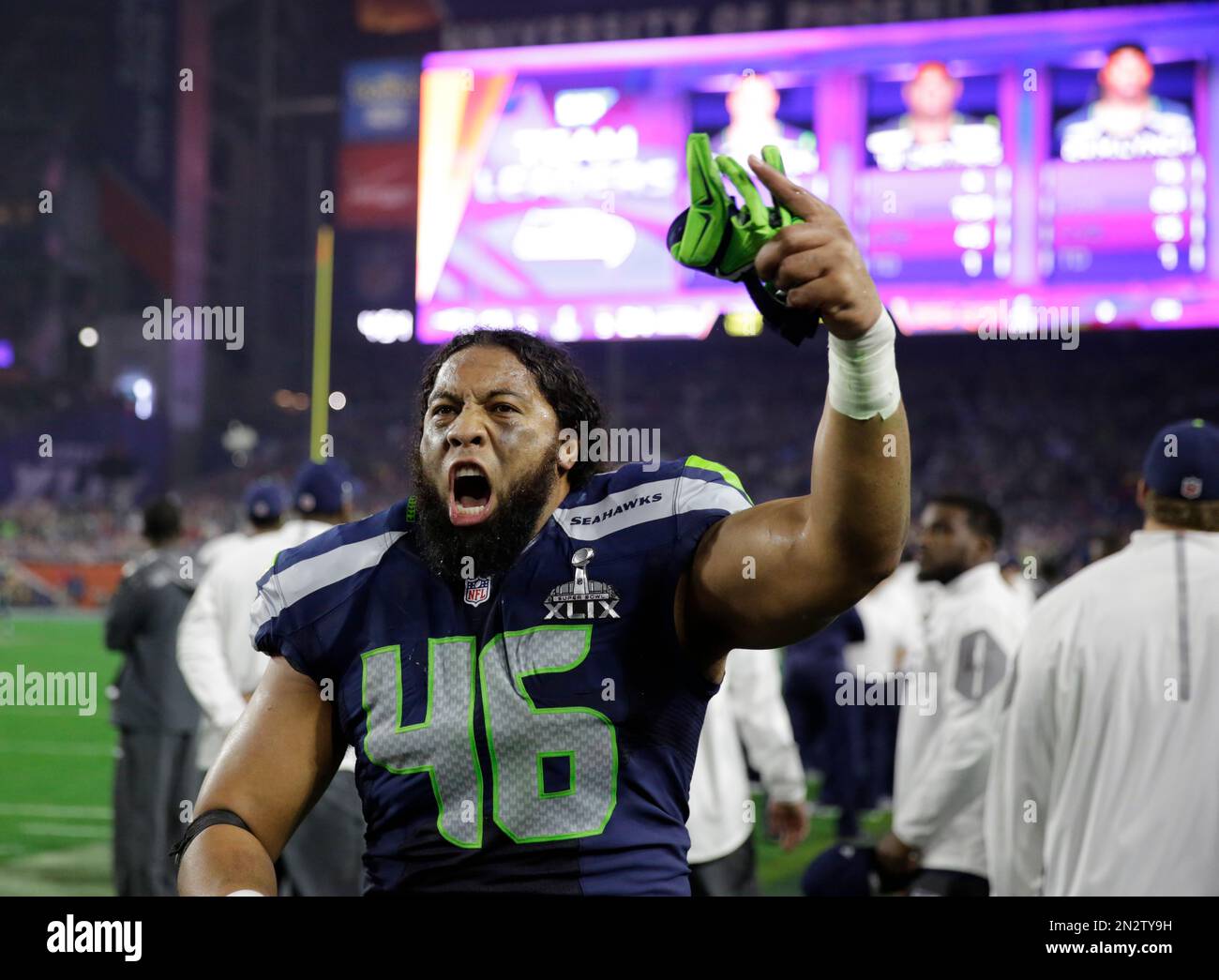 Seattle Seahawks fullback Will Tukuafu (46) during the second half of ...