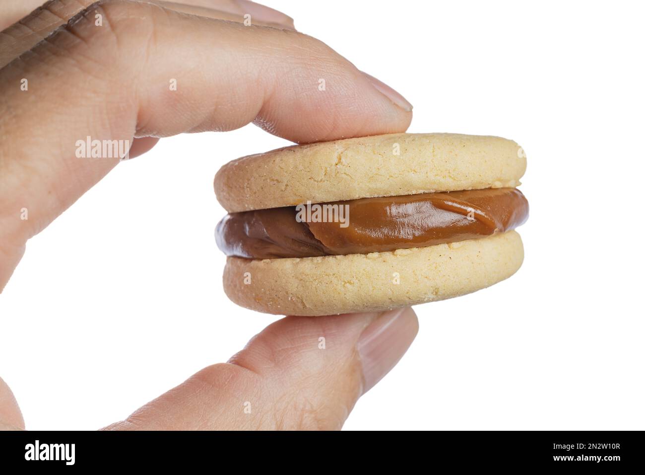 Alfajor dulce de leche isolated hi-res stock photography and
