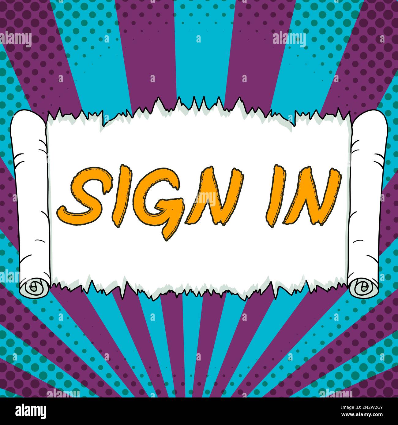 Text sign showing Sign In, Internet Concept to write your name on a ...