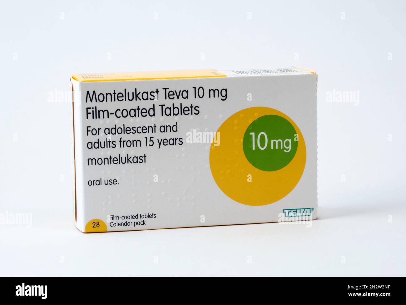 Montelukast: drug used in the treatment of asthma. Stock Photo