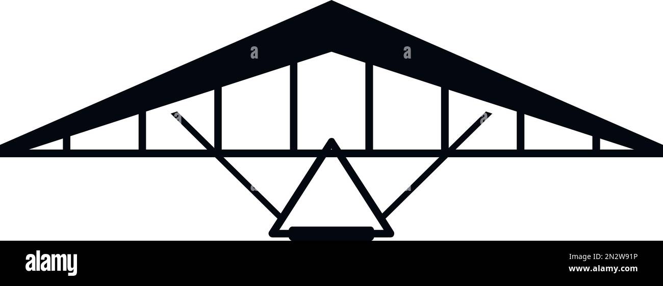 Skydiving fly icon simple vector. Hang glider. Air man Stock Vector ...