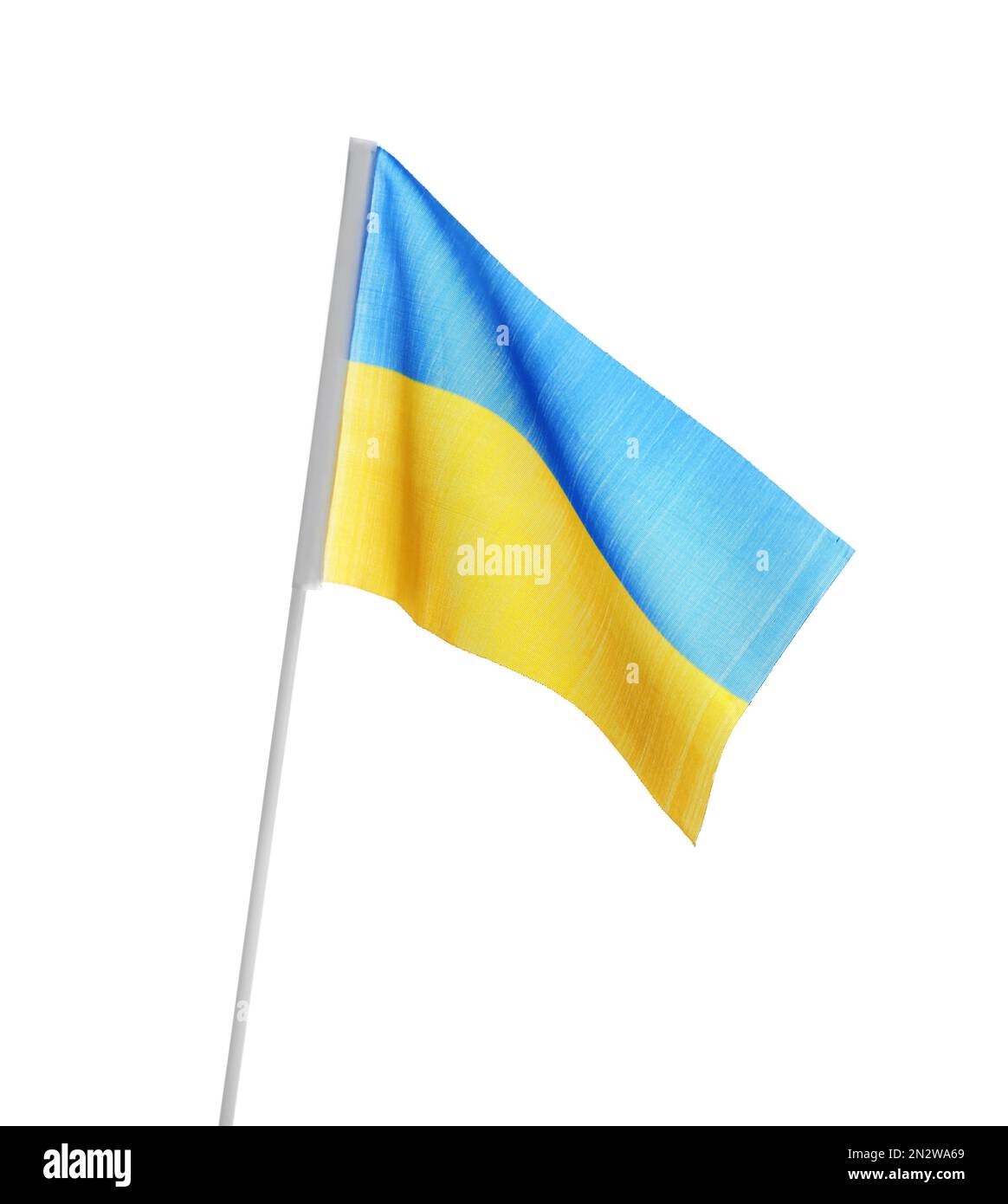 National flag of Ukraine isolated on white Stock Photo