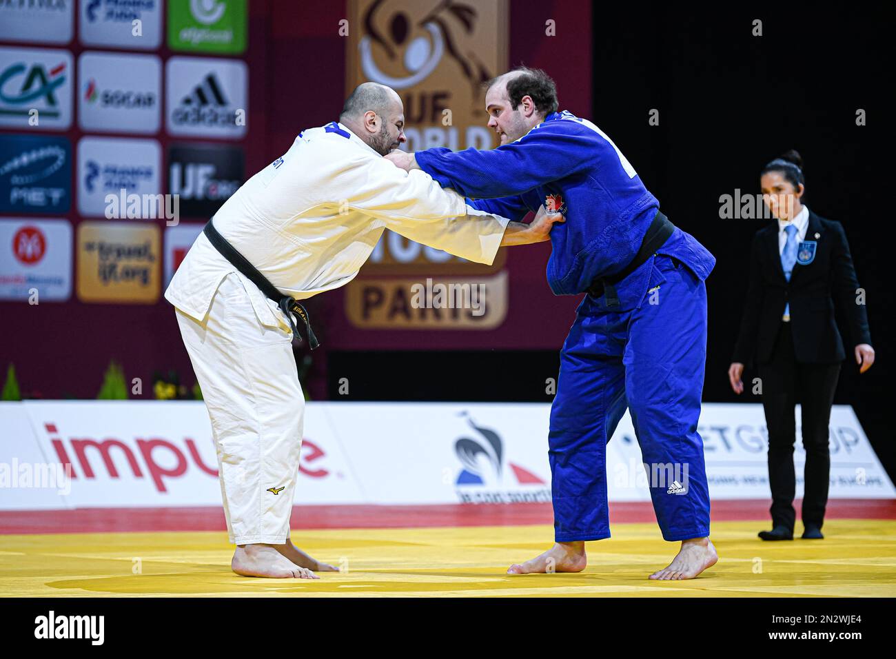 Men's +100 kg, Marc Deschenes of Canada and Ushangi Kokauri Azerbaijan