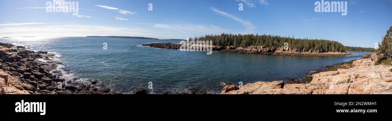 Panorama at Acadia National Park Stock Photo