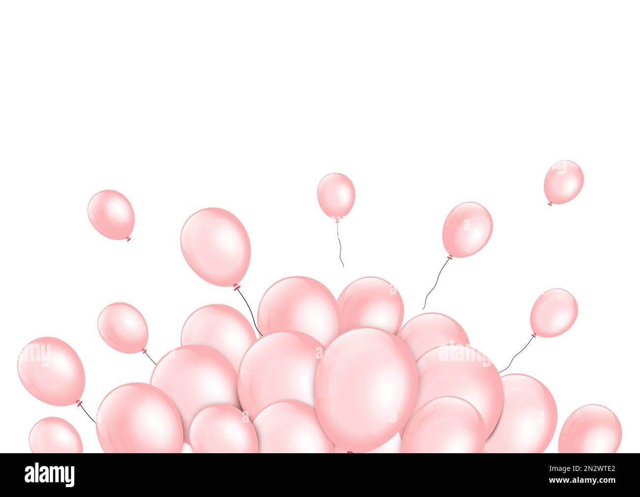 Pink balloons on white background Stock Vector Image & Art - Alamy