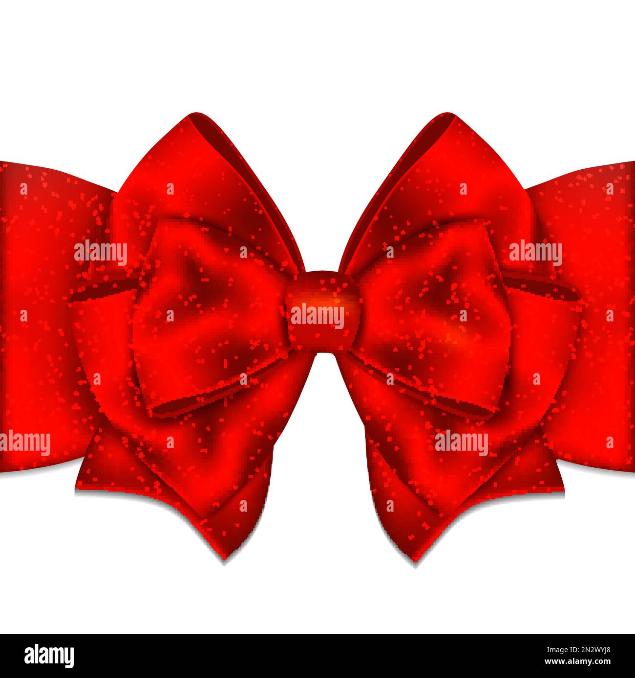 Red ribbon with bow on a white background Stock Vector Image & Art - Alamy