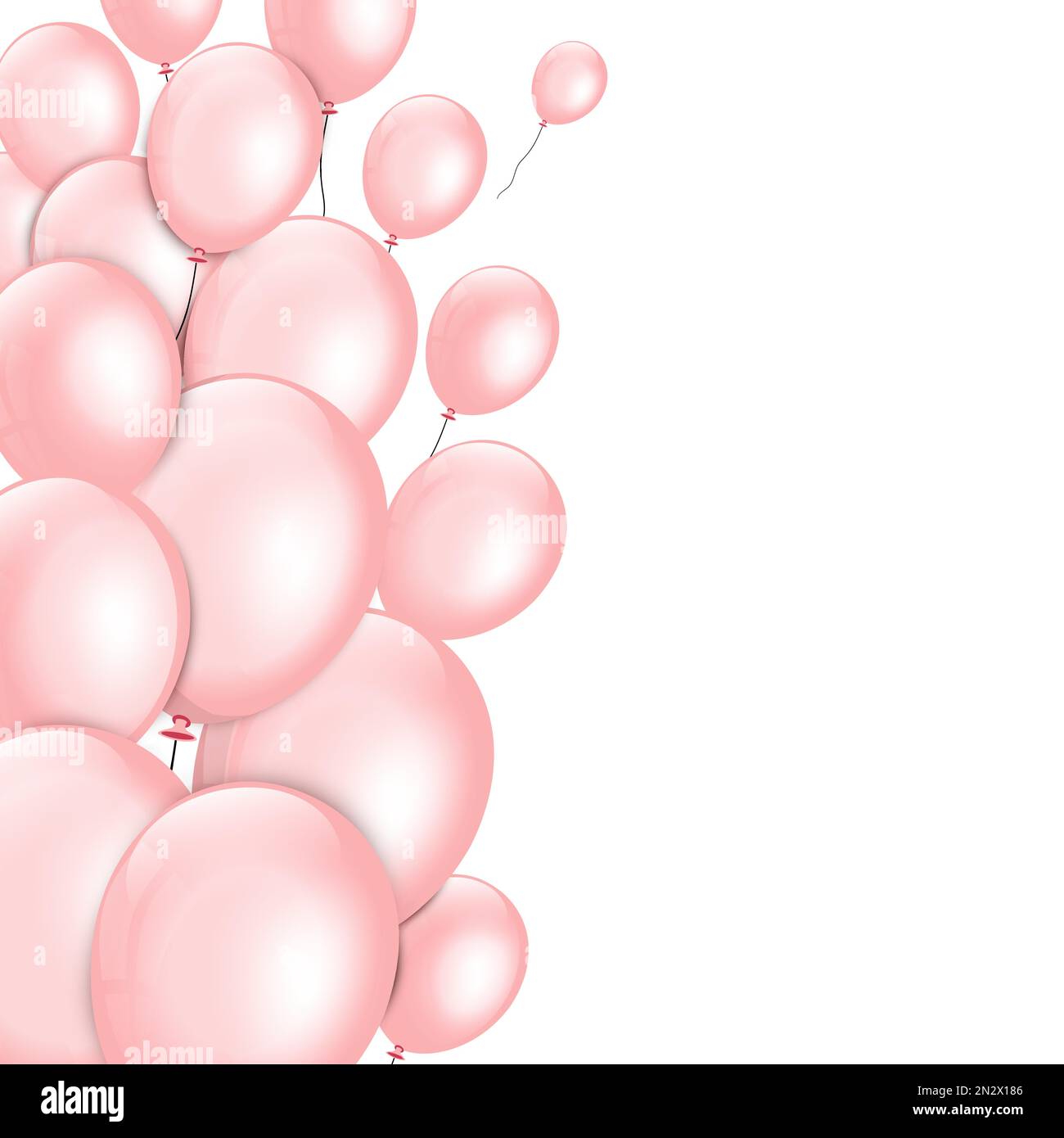 Pink balloons on white background Stock Vector Image & Art - Alamy