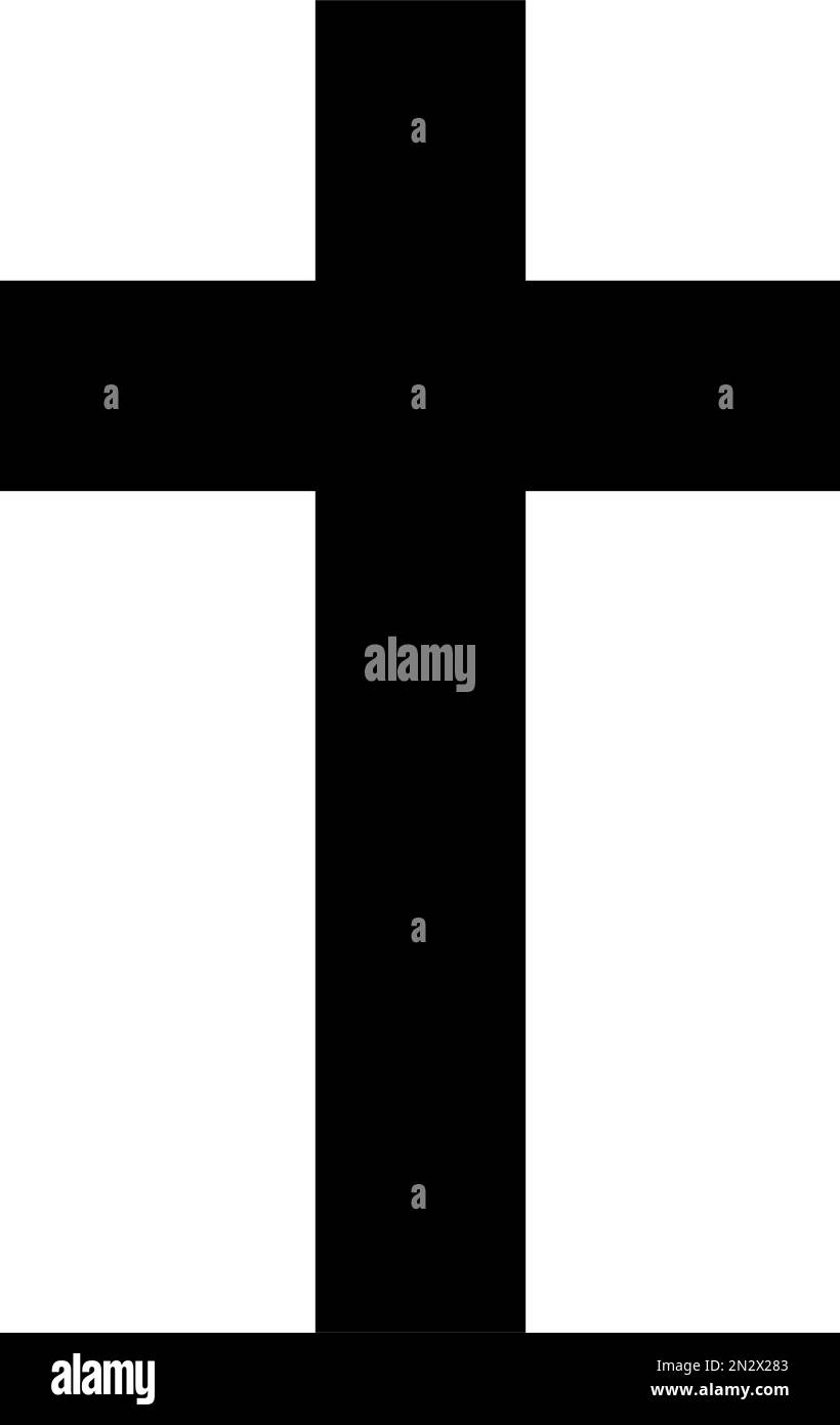 Cross silhouette icon. Christianity. Editable vector Stock Vector Image ...