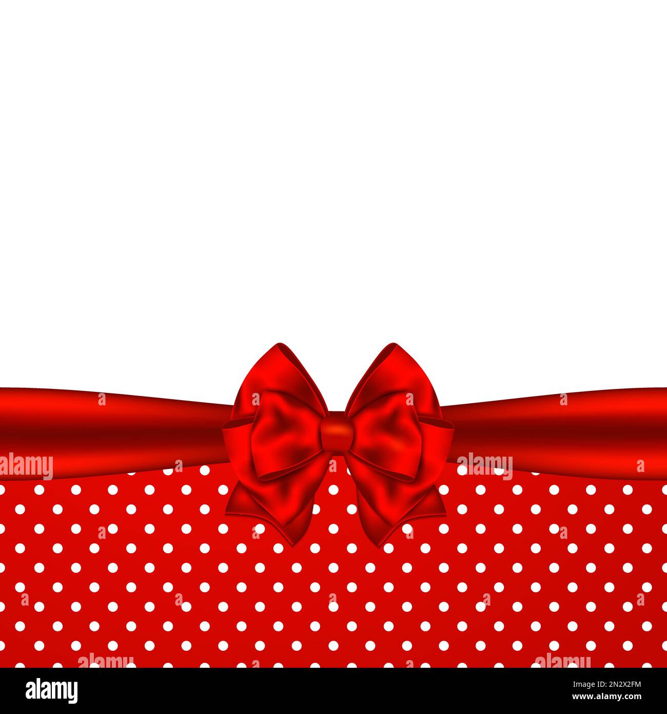 Holiday background with red ribbon and bow Stock Vector Image & Art - Alamy