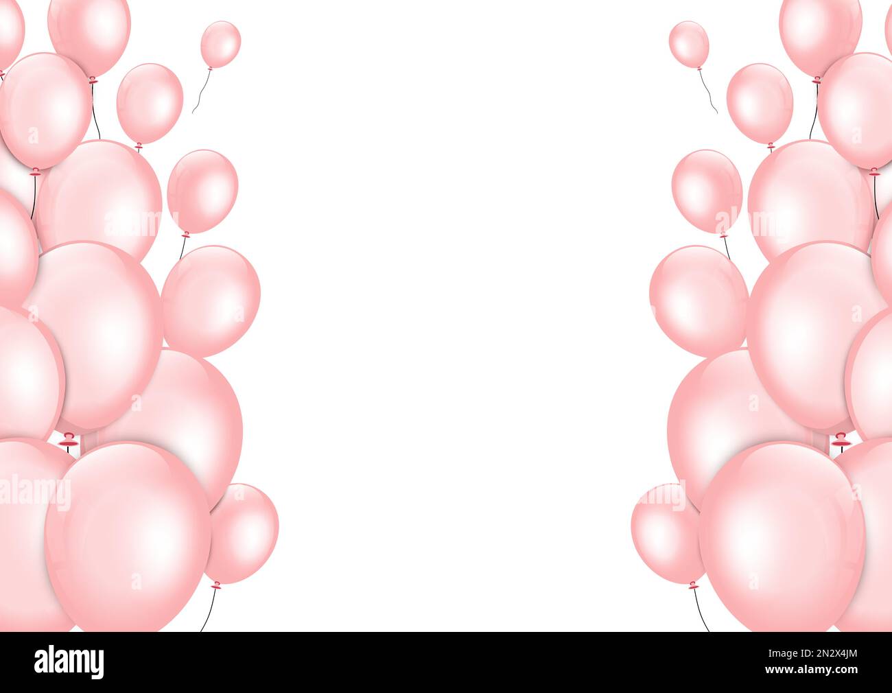 Pink balloons on white background Stock Vector Image & Art - Alamy
