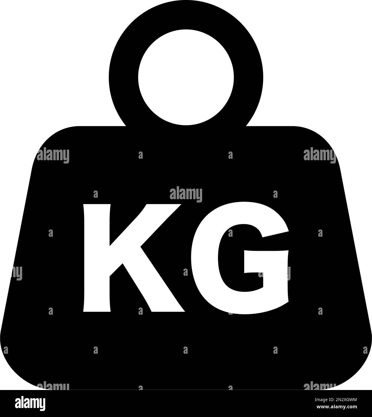 Kilogram weight. Weight and muscle training. Editable vector. Stock Vector