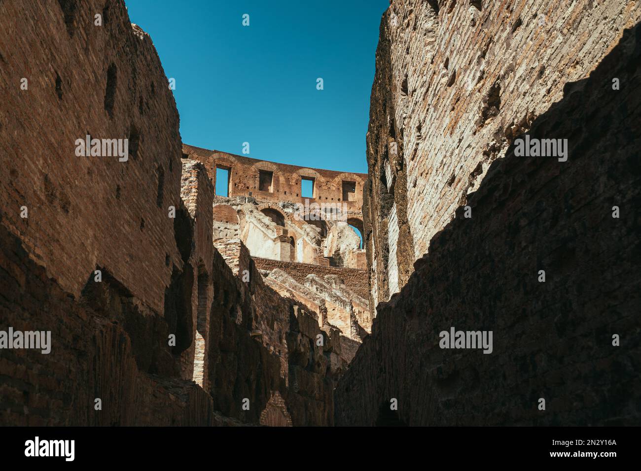 Rome Colosseum Inside Details Stock Photo