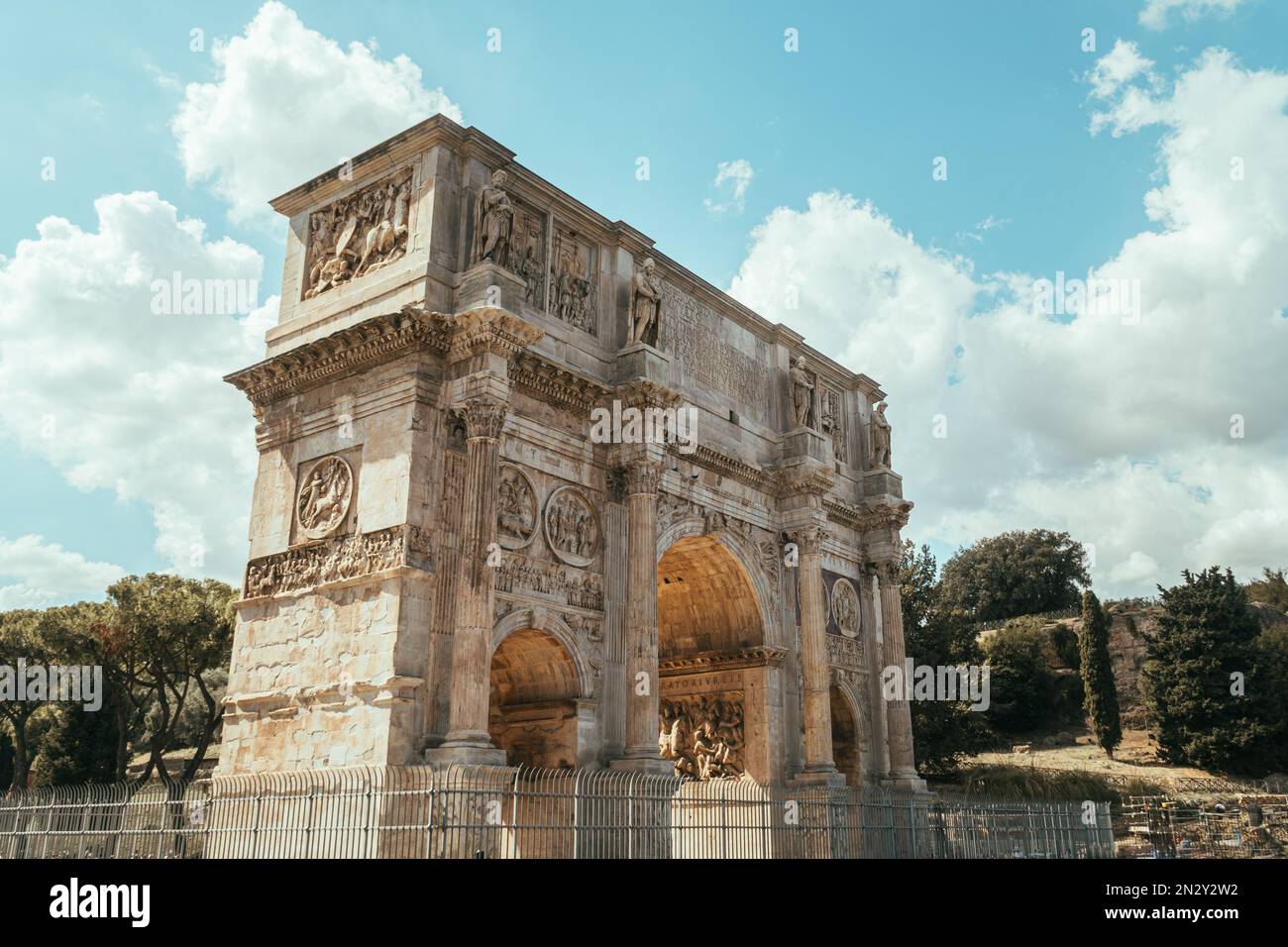 Arch of Constantine Rome Italy Stock Photo