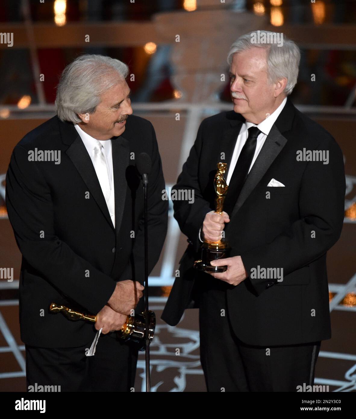 Alan Robert Murray, left, and Bub Asman accept the award for best sound
