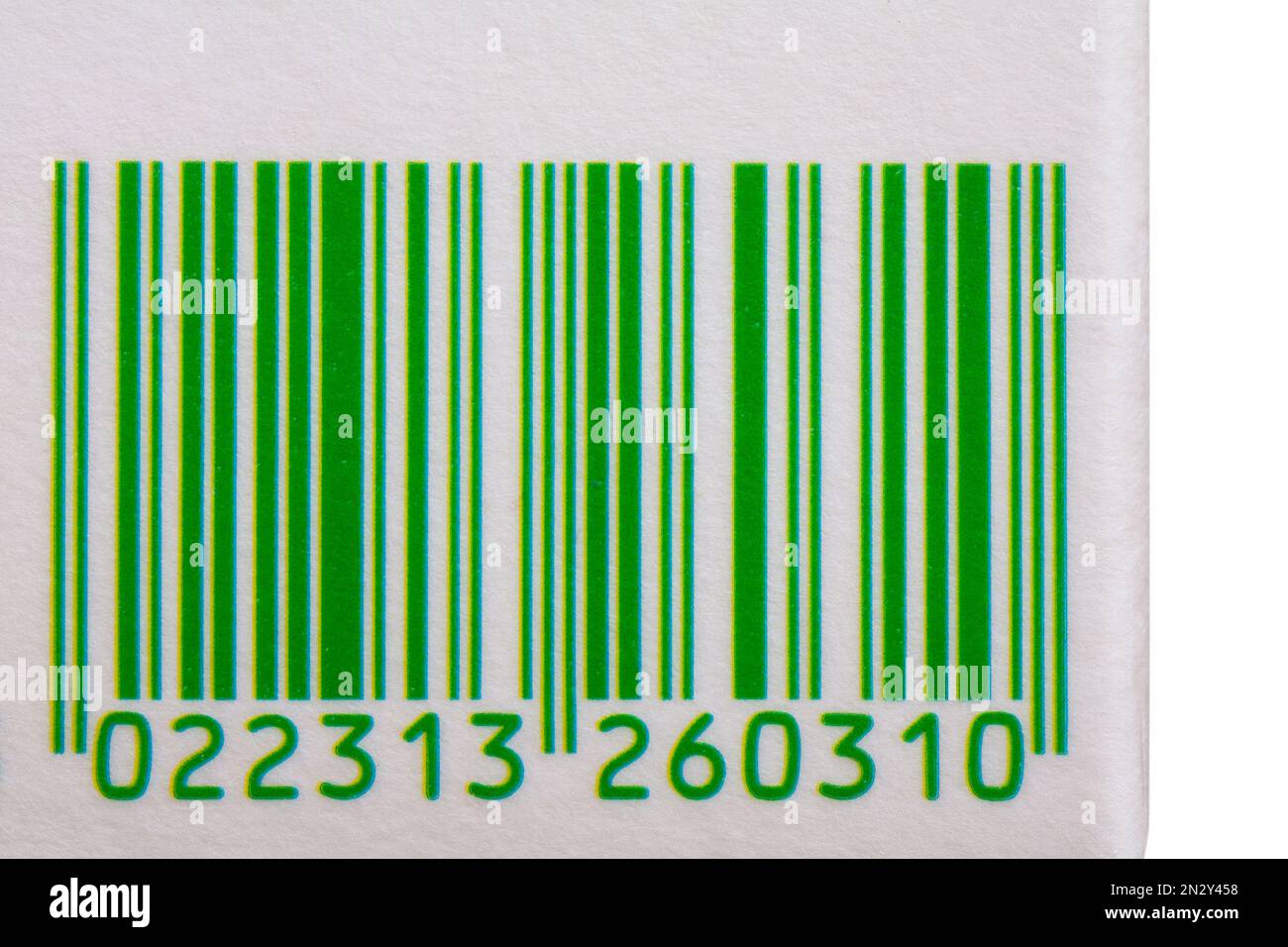 Bar code barcode on carton of Tropicana Orange with extra juicy bits orange juice drink Stock