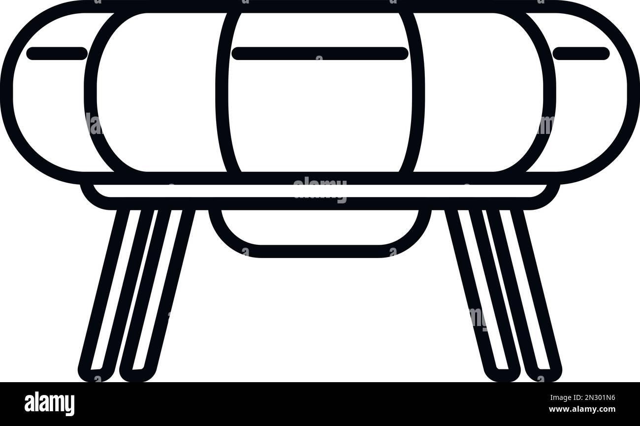 Kid trampoline icon outline vector. Water park. Waterpark pool Stock