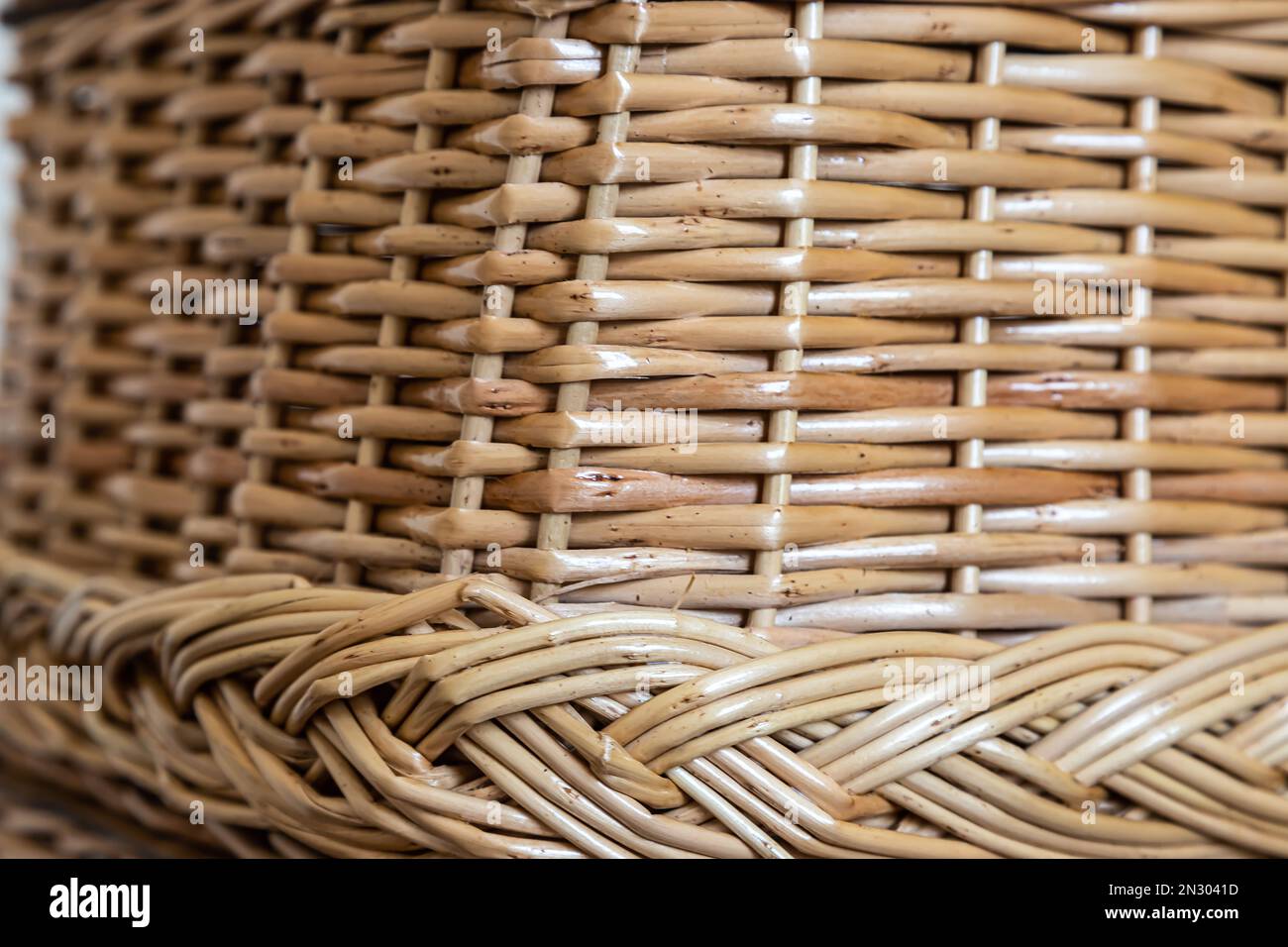 products from a rod. wickerwork is a traditional folk craft. handmade Stock Photo Alamy