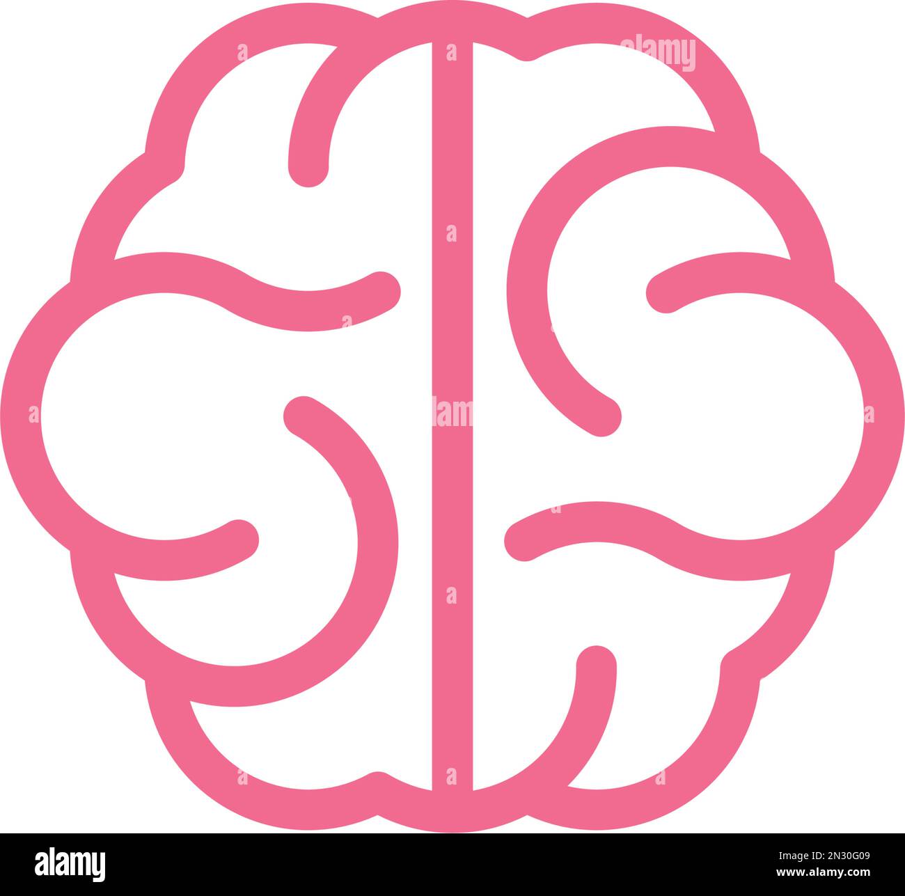 brain icon line vector logo design Stock Vector